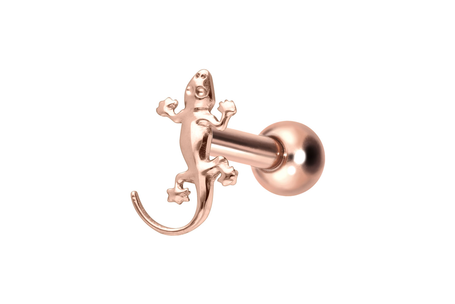 Titan Ohrpiercing mit Innengewinde GECKO